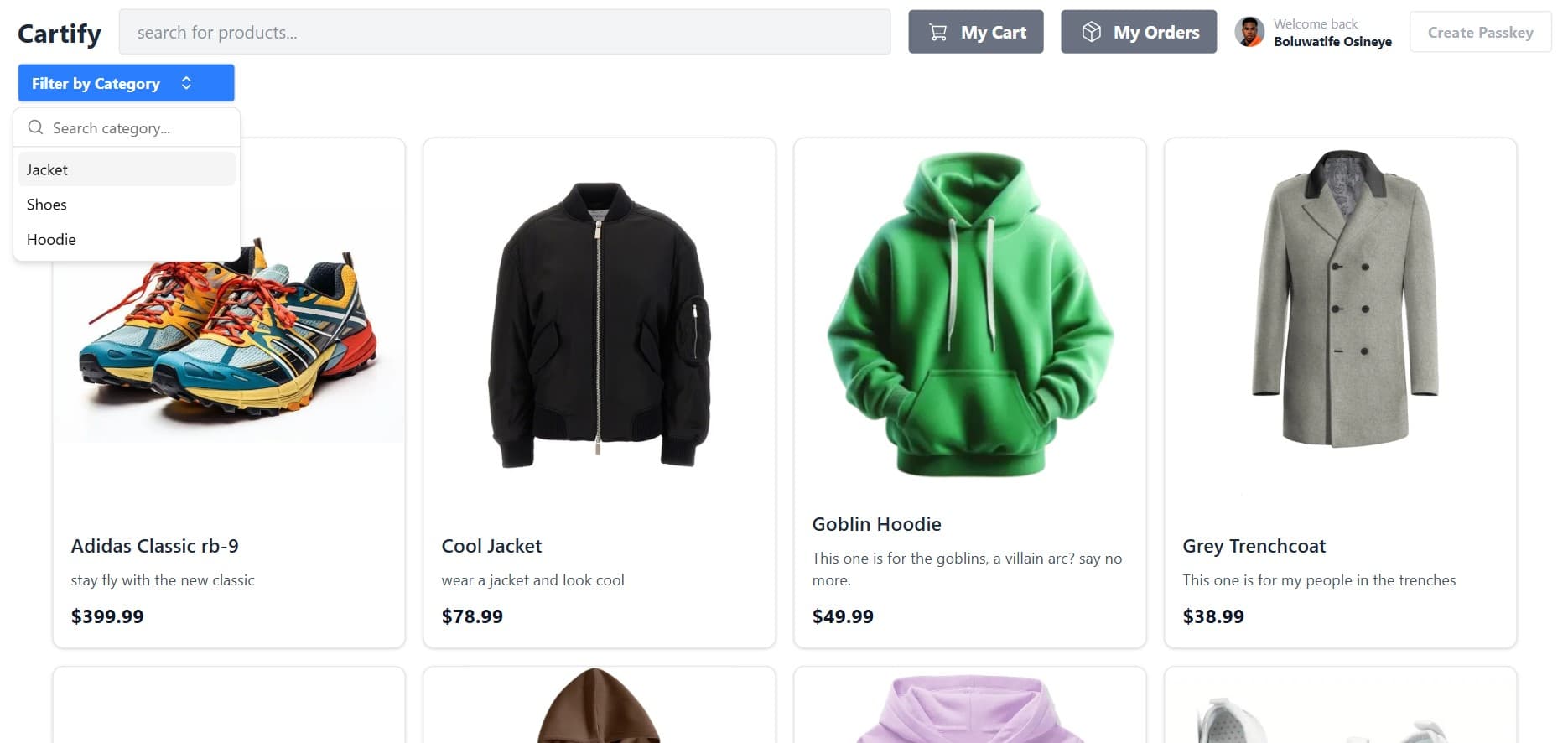 Cartify E-commerce